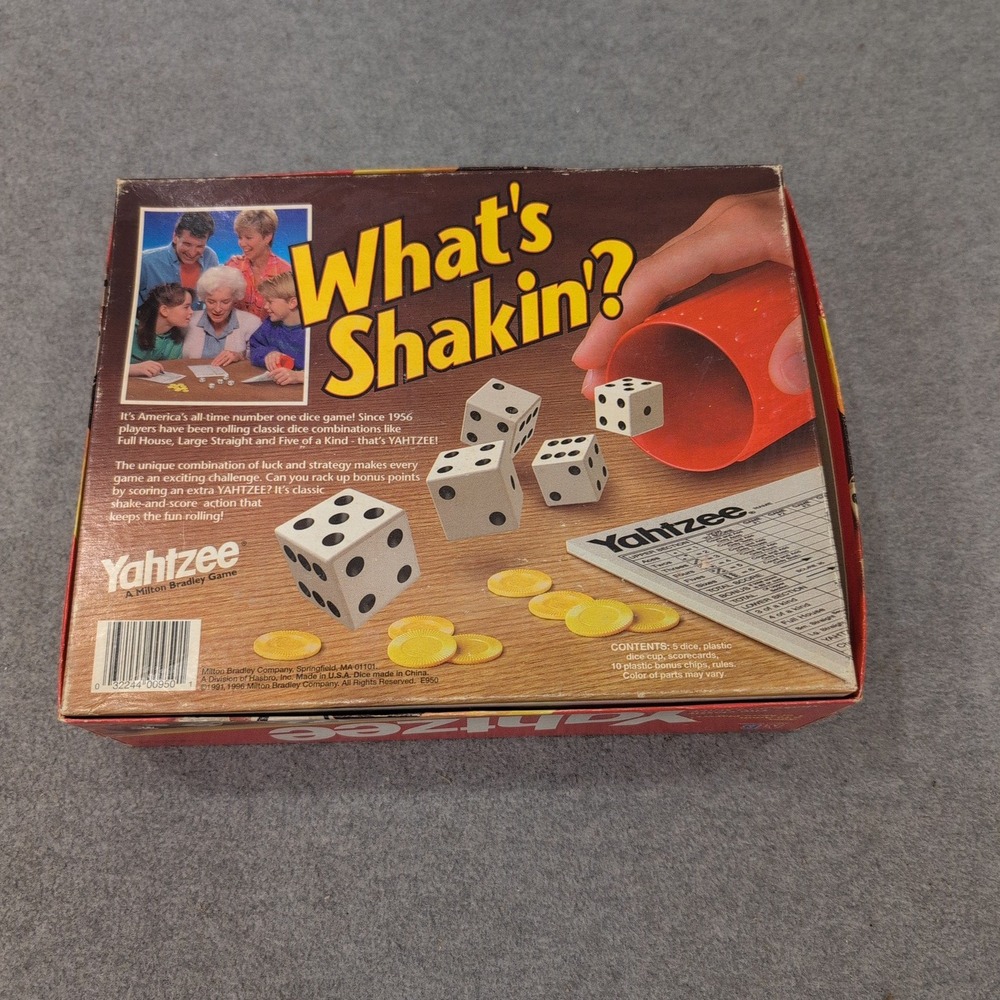 Vintage 1996 Yahtzee Milton Bradley Classic Dice Game 950 Red Shaker Cup - Picture 5 of 5